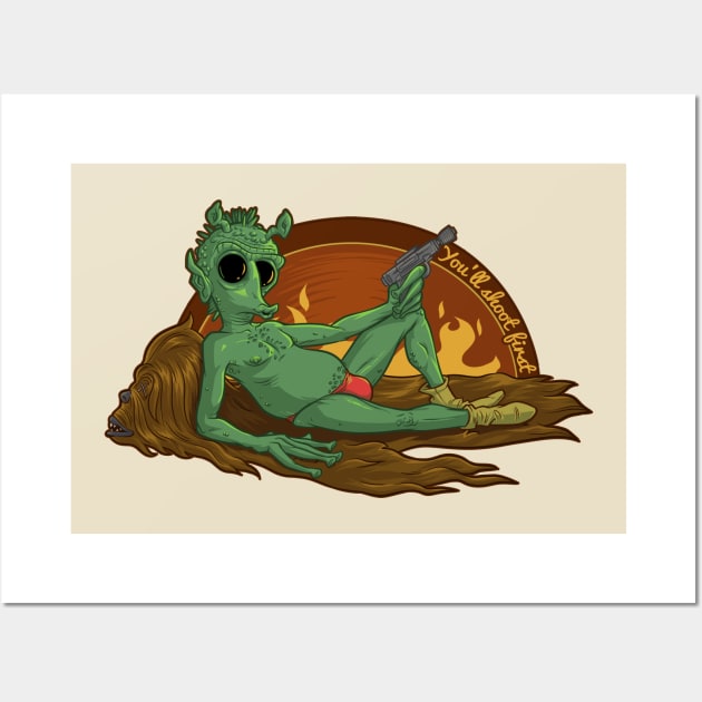 Greedo in a Speedo Wall Art by BeezleBubRoss